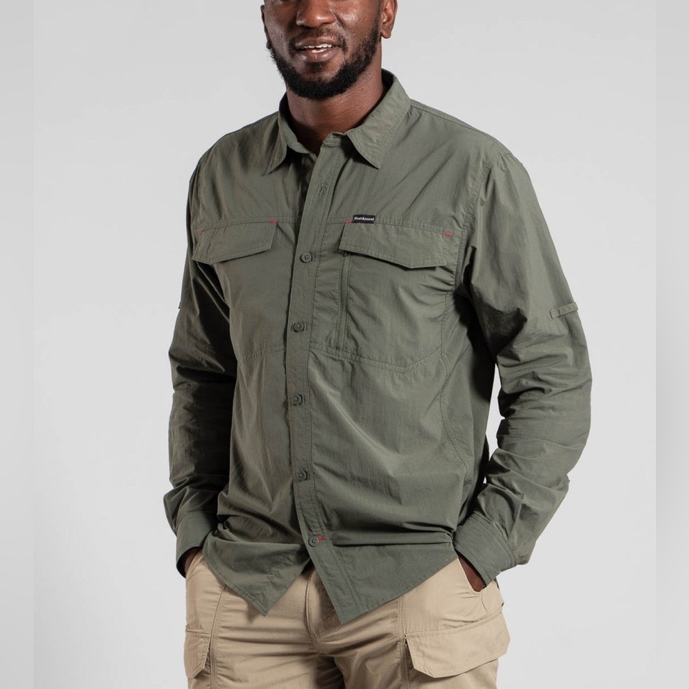 First Ascent Men's Tobago Long-Sleeve Hiking‎ Shirt Sz L